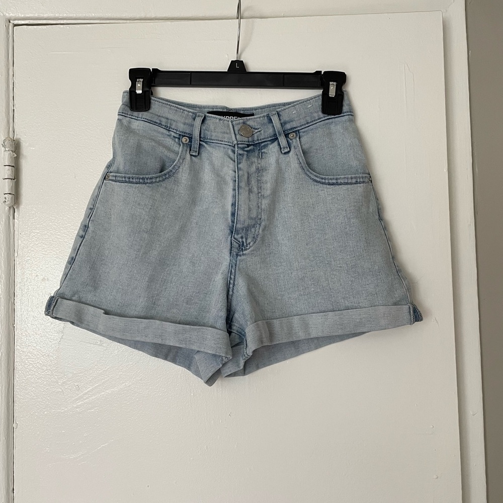 EXPRESS Light Blue Mom Shorts